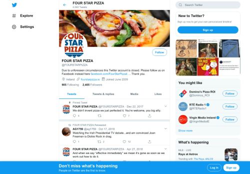 
                            10. FOUR STAR PIZZA (@FOURSTARPIZZA) | Twitter