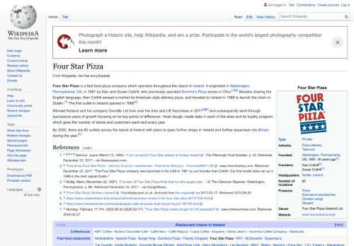 
                            7. Four Star Pizza - Wikipedia