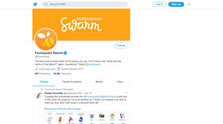 
                            5. Foursquare Swarm (@SwarmApp) | Twitter