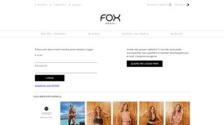 
                            11. Fox Brasil - Beachwear & Day by Day - Login - Bikinifox