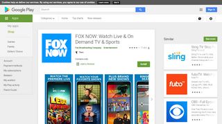 
                            7. FOX NOW: Watch Live & On Demand TV & Sports - Apps on Google Play