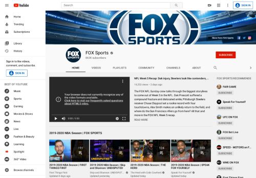 
                            4. FOX Sports - YouTube