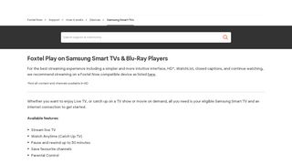 
                            13. Foxtel Play on Samsung Smart TVs & Blu-Ray Players - How it Works ...