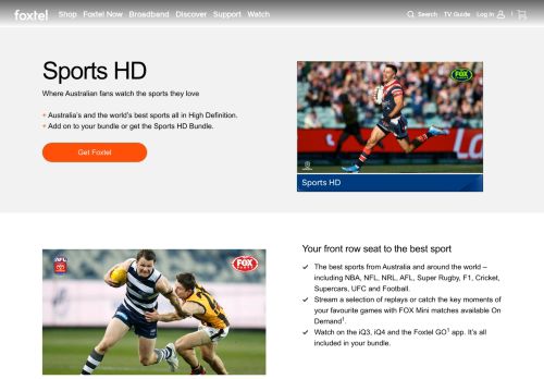 
                            5. Foxtel's Sport Channel Pack - Your Team, Every Round, Live.