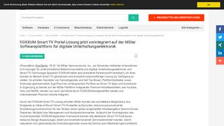 
                            2. FOXXUM Smart TV Portal Lösung jetzt vorintegriert auf der MStar ...