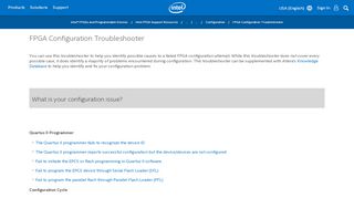 
                            2. FPGA Configuration Troubleshooter - Intel