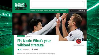 
                            12. FPL Noob: What's your wildcard strategy? - Fantasy ...