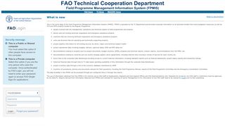 
                            9. FPMIS - Home (login) - FAO