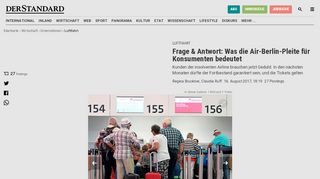 
                            10. Frage & Antwort: Was die Air-Berlin-Pleite für Konsumenten bedeutet ...