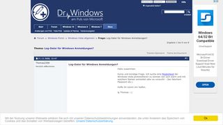 
                            11. Frage: Log-Datei für Windows Anmeldungen? - Dr. Windows