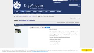 
                            8. Frage: Login Problem bei Last Chaos - Dr. Windows