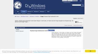 
                            2. Frage: Payback App funktioniert nicht - Dr. Windows