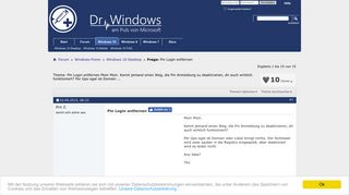 
                            8. Frage: Pin Login entfernen - Dr. Windows