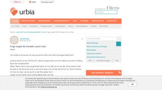 
                            7. Frage wegen Mc Donalds Junior Club... | Forum Kindergartenalter ...