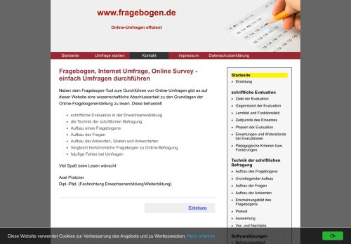 
                            5. fragebogen.de: Fragebogen, Internet Umfrage, Online Survey ...