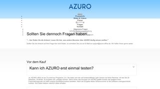 
                            1. Fragen | Allgemeine Fragen | Rechnungsprogramm + ... - AZURO office