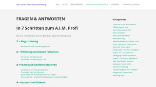 
                            4. FRAGEN & ANTWORTEN | a.i.m - advert.marketing