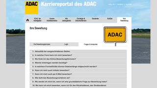 
                            9. Fragen & Antworten (Ihre Bewerbung) - ADAC Karriere