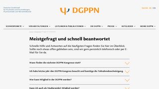 
                            3. Fragen & Antworten - Mitglieder - DGPPN Gesellschaft