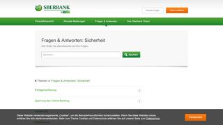 
                            7. Fragen & Antworten - Sicherheit | Sberbank Direct