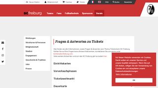 
                            4. Fragen & Antworten zu Tickets | SC Freiburg
