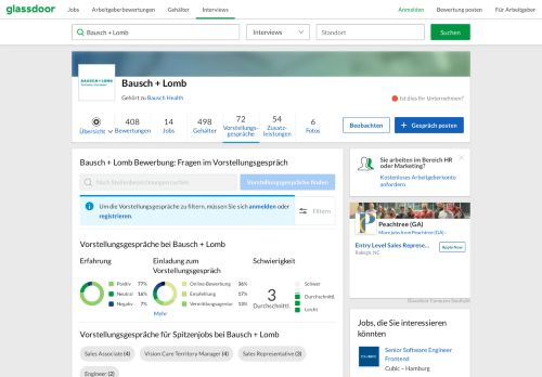 
                            6. Fragen in Vorstellungsgesprächen bei Bausch + Lomb | Glassdoor.de