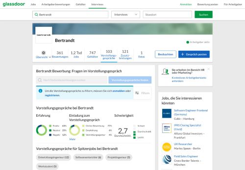 
                            6. Fragen in Vorstellungsgesprächen bei Bertrandt | Glassdoor.de