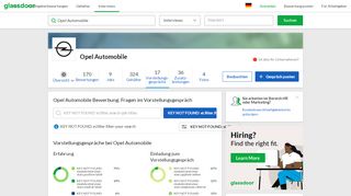 
                            13. Fragen in Vorstellungsgesprächen bei Opel Automobile | Glassdoor.de
