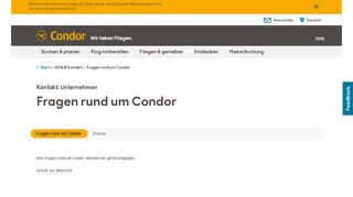 
                            2. Fragen rund um Condor - Condor