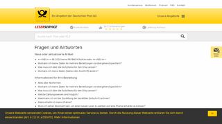 
                            4. Fragen und Antworten - Deutsche Post LESERSERVICE
