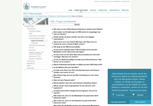 
                            7. Fragen und Antworten: ITSC - IT-Service-Center - Universität zu Lübeck