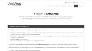 
                            3. Fragen und Antworten | WooWee.de