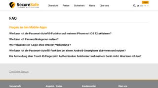 
                            5. Fragen zu den Mobile-Apps - SecureSafe