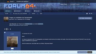 
                            3. Fragen zur Installation der Gamebase64 - Spiele - Forum64