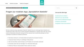 
                            7. Fragen zur mobilen App „Spreadshirt Statistik“ – Spreadshirt Help