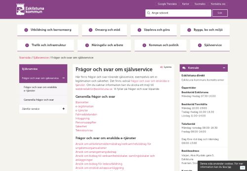 
                            2. Frågor och svar om självservice - Eskilstuna kommun