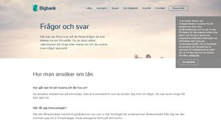 
                            7. Frågor och svar Privatlån - Bigbank