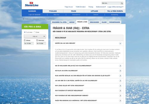 
                            8. Frågor & Svar (FAQ) - Extra - Stena Line