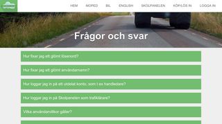 
                            2. Frågor - Trafikskola Online