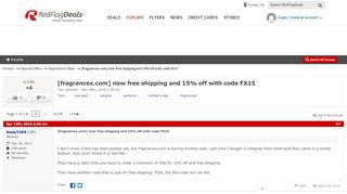 
                            11. [fragrancex.com] now free shipping and 15% off with code ...