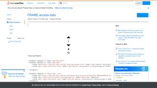 
                            7. FRAME access data - Stack Overflow
