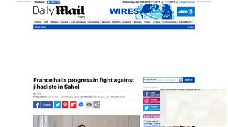 
                            12. France hails progress in fight against jihadists in Sahel | Daily Mail ...