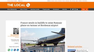 
                            9. France sends in bailiffs to seize Ryanair plane on tarmac at Bordeaux ...
