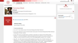 
                            10. Francesca Zoboli — Università di Bologna — Curriculum vitae
