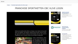 
                            5. Franchise Sportwetten Cbc Xlive Login