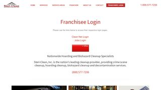 
                            11. Franchisee Login | Nation's Leading Cleanup Provider | Steri-Clean
