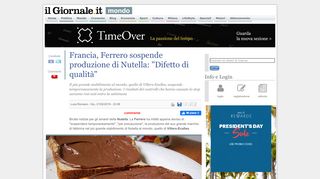 
                            7. Francia, Ferrero sospende produzione di Nutella: 