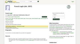 
                            9. Francis Login (abt.1837-) | WikiTree FREE Family Tree