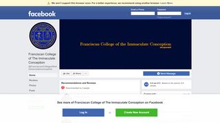 
                            6. Franciscan College of The Immaculate Conception - Home | Facebook