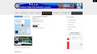 
                            3. Franciscan College of the Immaculate Conception - Subject Schedules